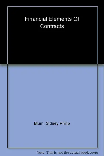 Cover of Financial Elements of Contracts