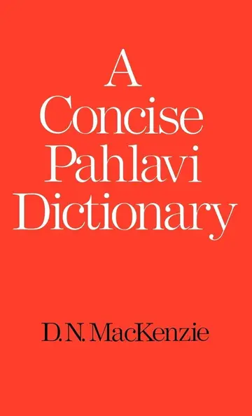 Cover of A Concise Pahlavi Dictionary