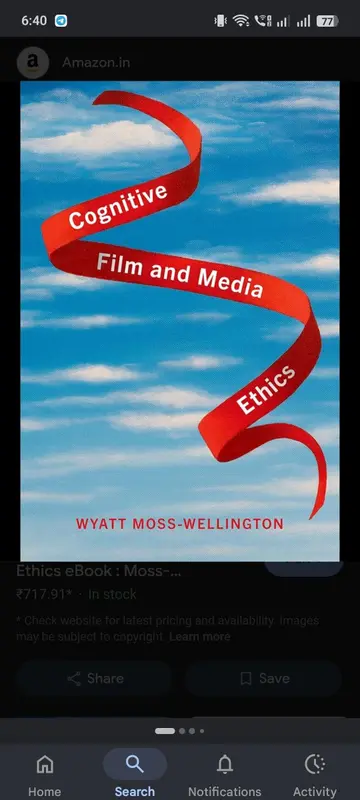 Cover of Cognitive Film and Media Ethics