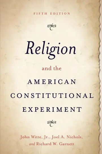 Cover of Religion and the American Constitutional Experiment