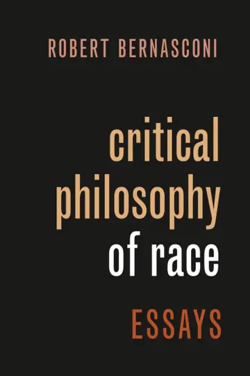 Cover of Critical Philosophy of Race