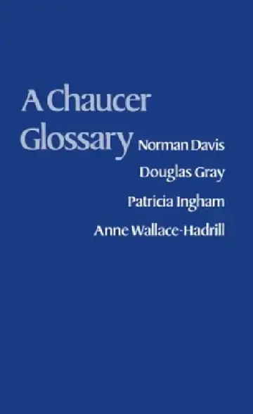 Cover of A Chaucer Glossary