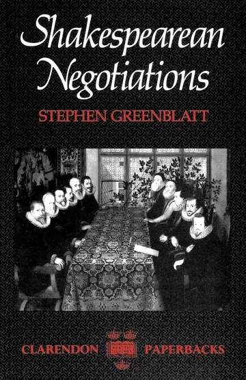 Cover of Shakespearean Negotiations