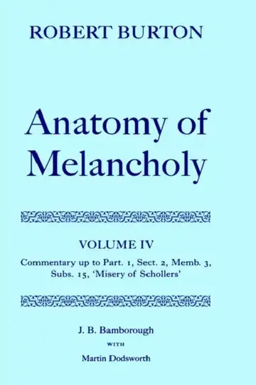 Cover of The Anatomy of Melancholy