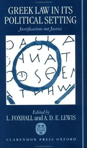 Cover of Greek Law in Its Political Setting