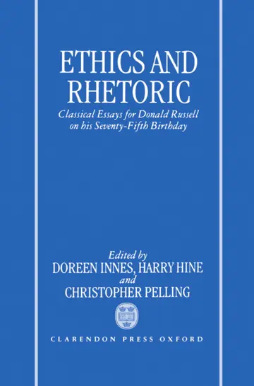 Cover of Ethics and Rhetoric