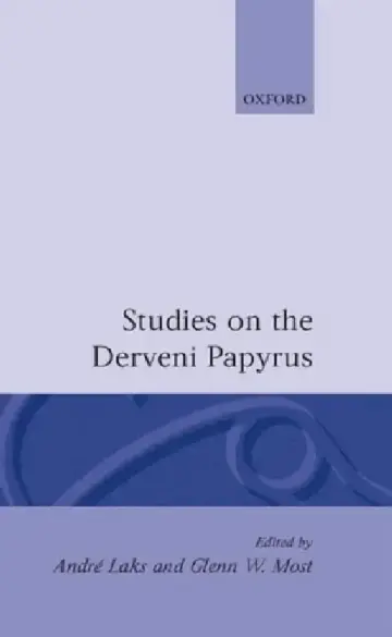 Cover of Studies on the Derveni Papyrus
