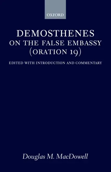 Cover of On the False Embassy (Oration 19)