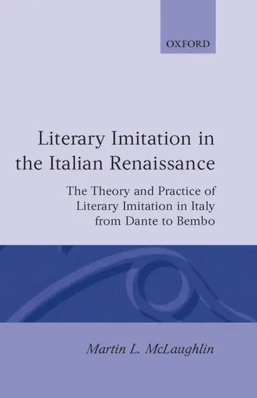 Cover of Literary Imitation in the Italian Renaissance