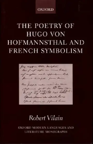 Cover of The Poetry of Hugo Von Hofmannsthal and French Symbolism