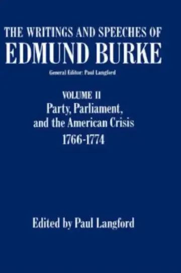Cover of The Writings and Speeches of Edmund Burke
