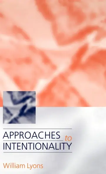Cover of Approaches to Intentionality