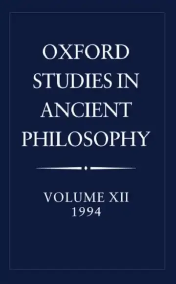 Cover of Oxford Studies in Ancient Philosophy