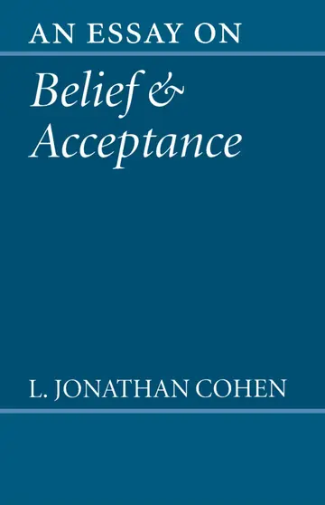 Cover of An Essay on Belief and Acceptance