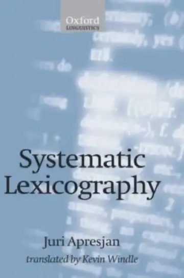 Cover of Systematic Lexicography