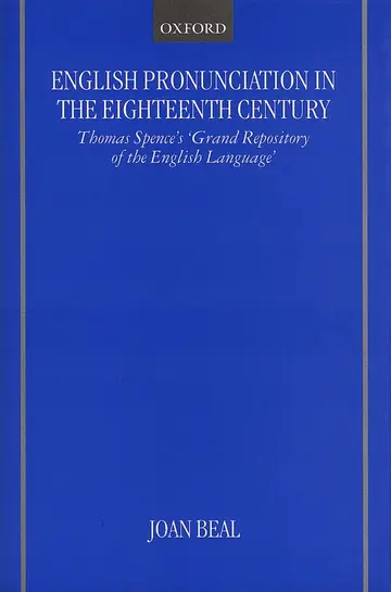 Cover of English Pronunciation in the Eighteenth Century