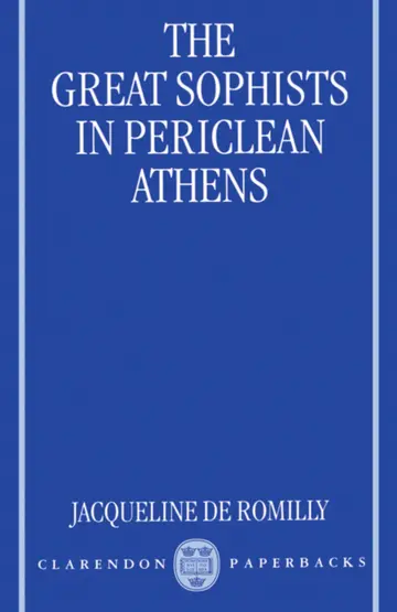 Cover of The Great Sophists in Periclean Athens