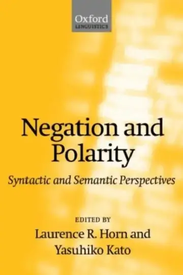 Cover of Negation and Polarity