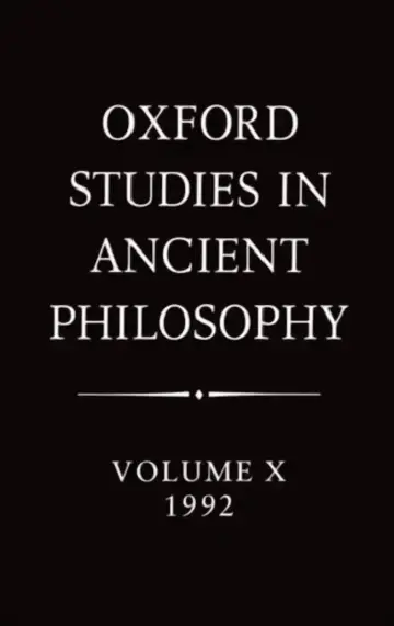 Cover of Oxford Studies in Ancient Philosophy
