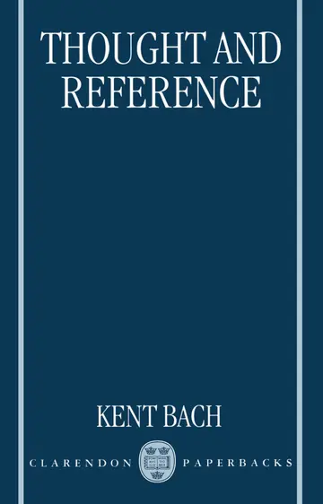Cover of Thought and Reference