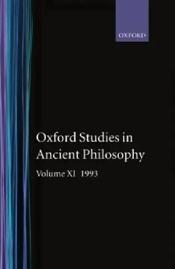 Cover of Oxford Studies in Ancient Philosophy