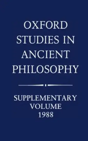Cover of Oxford Studies in Ancient Philosophy