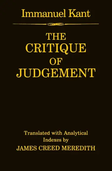 Cover of Critique of Judgement