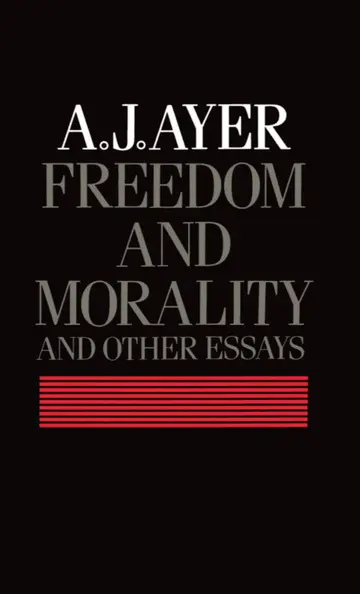Cover of Freedom and Morality and Other Essays