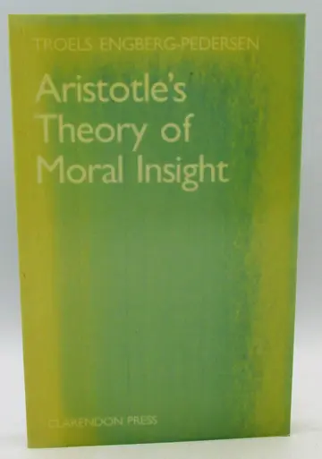 Cover of Aristotle's Theory of Moral Insight