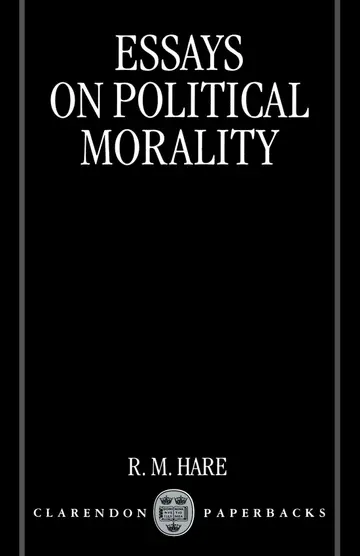 Cover of Essays on Political Morality