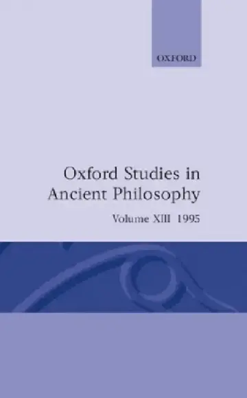 Cover of Oxford Studies in Ancient Philosophy