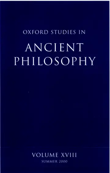Cover of Oxford Studies in Ancient Philosophy