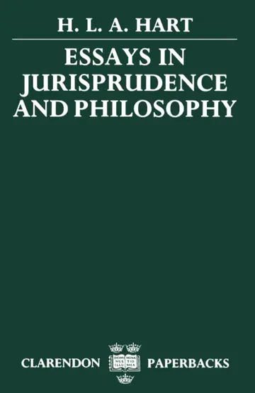 Cover of Essays in Jurisprudence and Philosophy