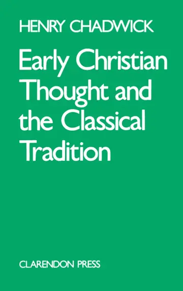 Cover of Early Christian Thought and the Classical Tradition