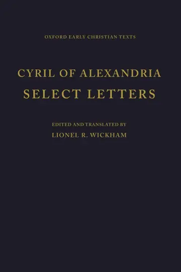 Cover of Cyril of Alexandria, Select Letters