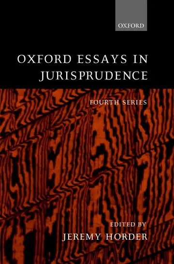 Cover of Oxford Essays in Jurisprudence