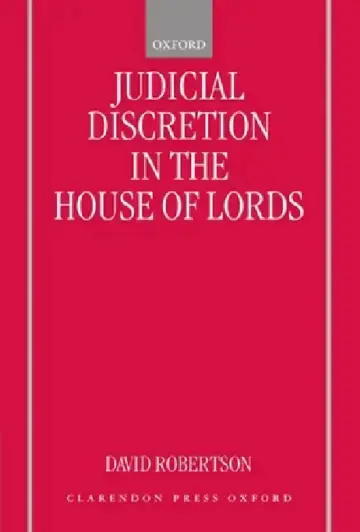 Cover of Judicial Discretion in the House of Lords