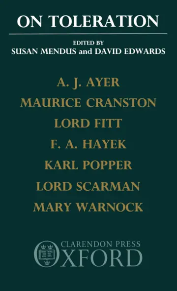Cover of On Toleration