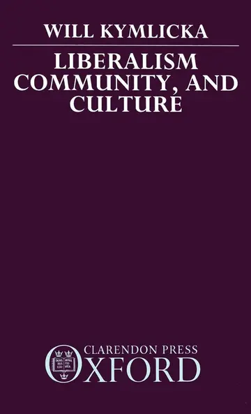 Cover of Liberalism Community, and Culture