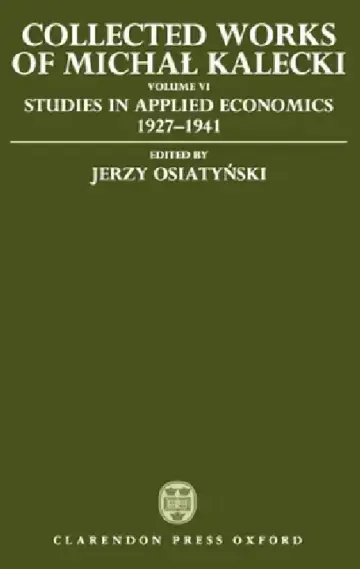 Cover of Collected Works of Michal Kalecki