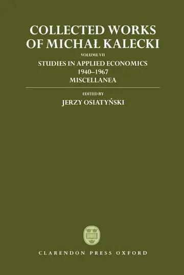 Cover of Studies in Applied Economics 1940-1967 Miscellanea