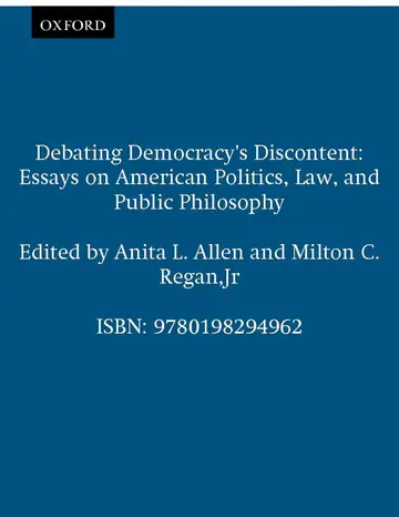 Cover of Debating Democracy's Discontent