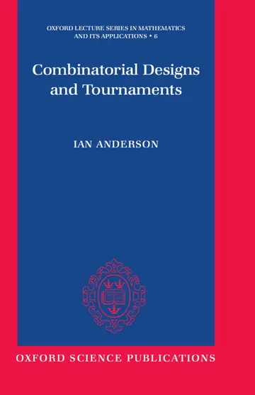 Cover of Combinatorial Designs and Tournaments