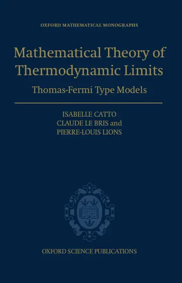 Cover of Mathematical Theory of Thermodynamic Limits