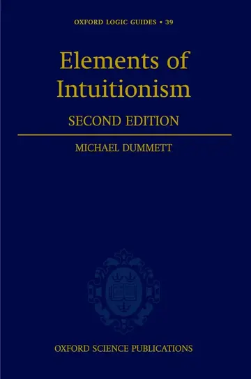 Cover of Elements of Intuitionism