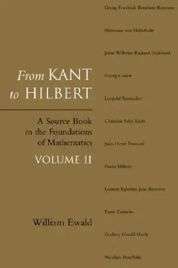Cover of From Kant to Hilbert Volume 2