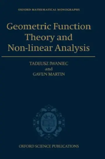 Cover of Geometric Function Theory and Non-Linear Analysis