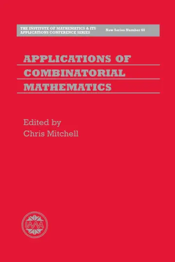 Cover of Applications of Combinatorial Mathematics
