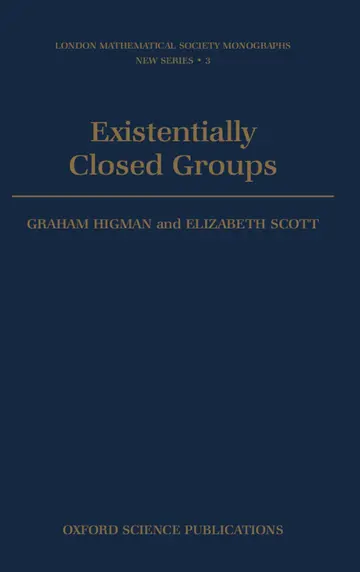 Cover of Existentially Closed Groups