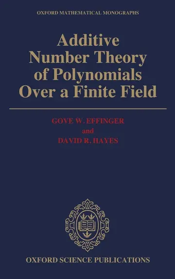 Cover of Additive Number Theory of Polynomials over a Finite Field